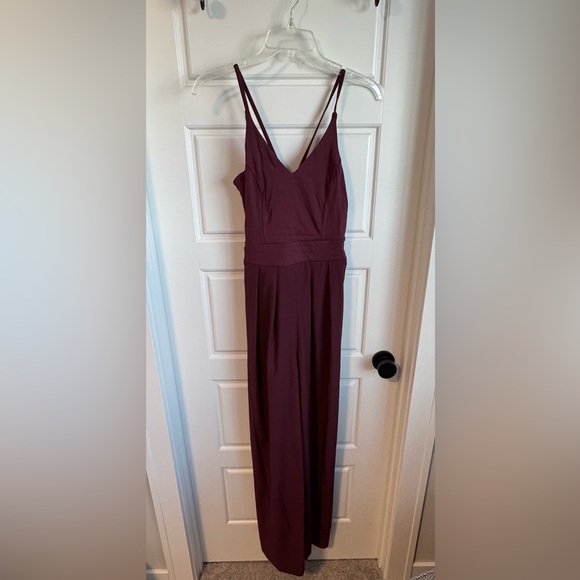 Brand new! Burgundy jumpsuit in size small tall from Halara. - Picture 1 of 5